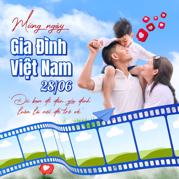 Frame Canva: Ngày Gia Đình Việt Nam