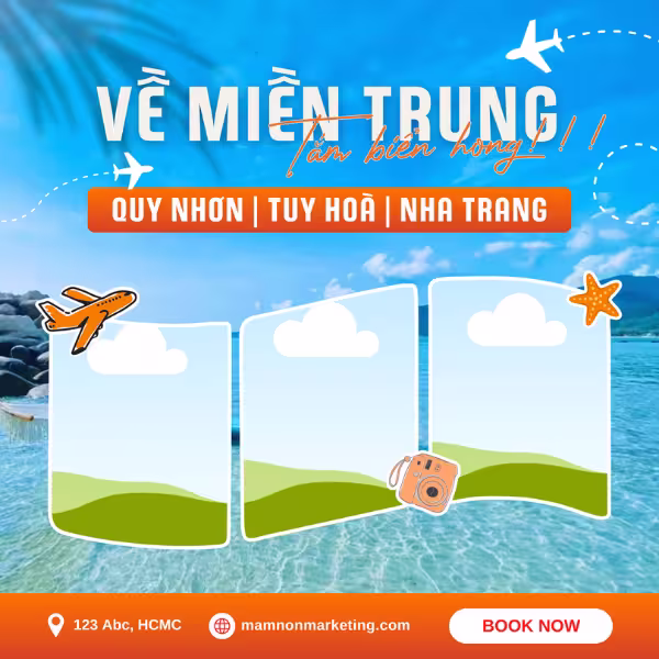 Frame Canva Tour Du Lịch