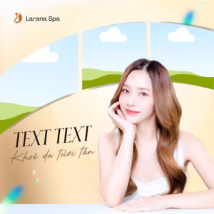 Mẫu Frame canva spa chăm da