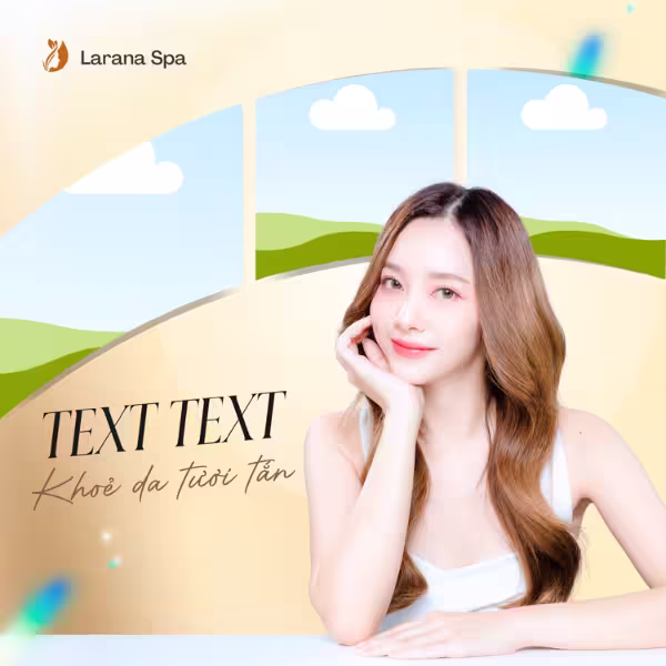Mẫu Frame canva spa chăm da