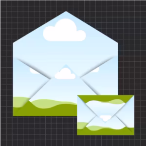 Frame Canva Hình Bao Thư