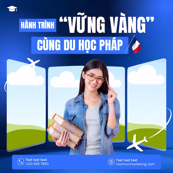Frame canva: du học