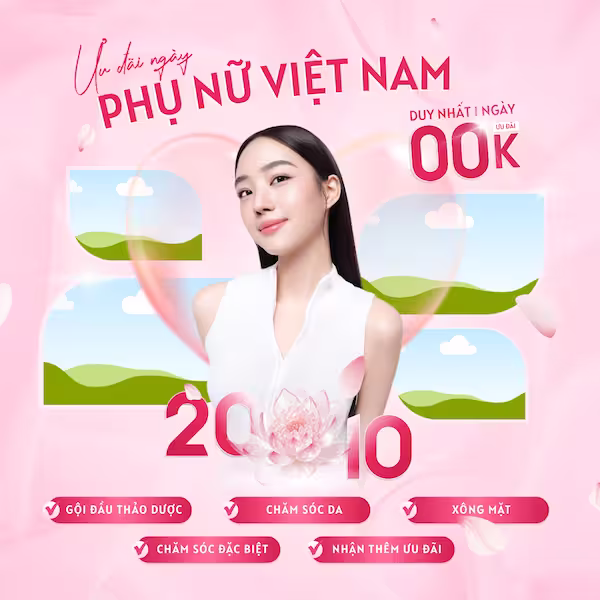 Frame Canva Ngày Phụ Nữ Việt Nam