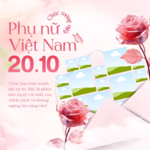 Frame canva Phụ Nữ Việt Nam 20/10