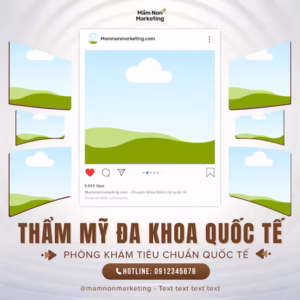 Frame canva thẩm mỹ đa khoa quốc tế