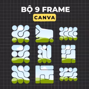 Bộ 9 Frame Grid Canva